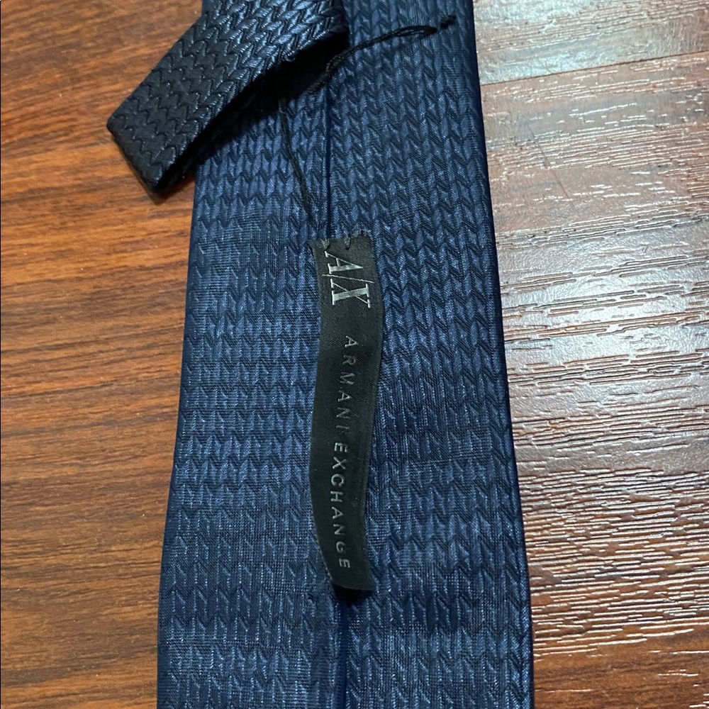 Armani Exchange Deep Blue Textured Tie